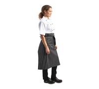 Whites Bistro Apron Black/White Butchers Stripe 900x800mm