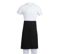 Whites Bistro Apron Polycotton Black with Pocket 900x800mm