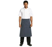Whites Butchers Stripe Apron - 760x920mm 30x36" | Protects clothing in busy commercial kitchens; durable fabric withstands frequent professional laundering.