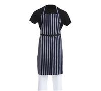 Whites Butchers Stripe Bib Apron Blue/White