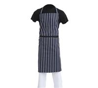 Whites Butchers Stripe Bib Apron Blue/White XL