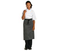 Whites Butchers Waist Apron Black and White Stripe - A938