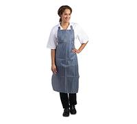Whites Chefs Apparel Waterproof Bib Apron Nylon Blue And White Stripe Restaurant