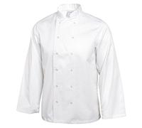 Whites Chefs Clothing A134-L Whites Vegas Chefs Jacket, Long Sleeve, White, Large