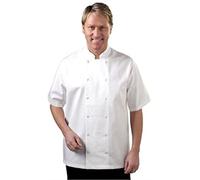 Whites Chefs Clothing A211-L Whites Vegas Short Sleeve Chefs Jacket, White, Large
