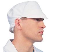 Whites Chefs Clothing A215 Poly-Cotton Bakers Cap with Snood, White, One Size