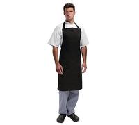 Whites Chefs Clothing A279 Poly-Cotton Bib Apron, Black, 28" Width, 38" Length