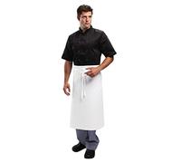 Whites Chefs Clothing A501 Apparel Regular Waist Apron Polycotton White Kitchen Catering 36 x 30 long, Blanco (Pack of 2)