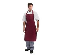 Whites Chefs Clothing A557 Bib Apron, Burgundy, 28 Inch Width, 38 Inch Length