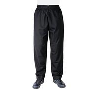 Whites Chefs Clothing A582-L Vegas Chefs Trouser, Black, Large