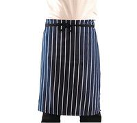 Whites Chefs Clothing A647 Whites Butchers Waist Apron with Blue and White Stripe