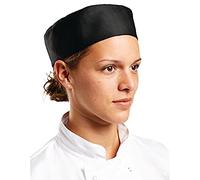 Whites Chefs Clothing Chef Skull Cap - Size M / Medium - Black, Polycotton, 584 mm / 23 inch, Elasticated Back for Comfortable Fit, A206-M