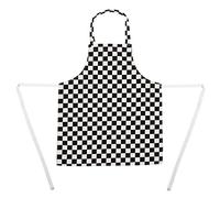 Whites Chefs Clothing Childrens Bib Apron, Black and White Check, One Size, Material: Polycotton, Kids Apron, Ages 5 to 12 years, Childs Cooking Apron, B357
