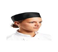 Whites Chefs Clothing Polycotton Chef Skull Cap, Black, Size S
