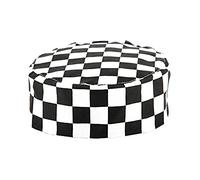 Whites Chefs Skull Cap Black & White Check, Size Big - Professional Kitchen Hat, Stay Cool Material, Ideal for Busy Resraurants A161