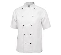 Whites Chicago Unisex Chef Jacket Short Sleeve White L