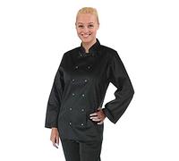 Whites Classic Chefs Clothing Vegas Chef Jacket Long Sleeve, Black, XL