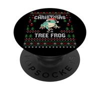 White's Tree Frog Christmas Ugly Xmas Sweater Frogs PopSockets Adhesive PopGrip