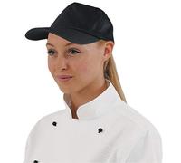 Whites Chefs Clothing A219 Whites Baseball Cap, Black