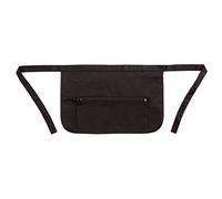 Whites Unisex Money Pocket With Zip Black -Short Zip Pockets Uniform Waist Money Apron with Adjustable Waist Strap for Home Kitchen Restaurant Work, Waitress, Chef, Waiter A587