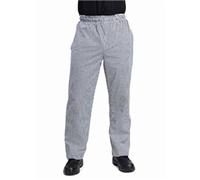 Whites Unisex Vegas Chefs Trousers Black and White Check M