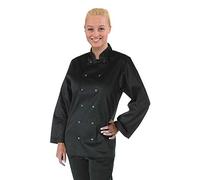 Whites Vegas Chefs Jacket Long Sleeve Black Polycotton - Size XS