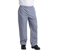 Whites Vegas Polycotton Chefs Trousers, Blue & White Check, XL