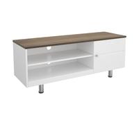 White Sands Wide Tv Stand, 120cm White/Brown