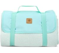 Whitesands Picnic Blanket, Waterproof PEVA Lining Picnic Rug, Portable Foldable 150 x 135cm Green/White Outdoor Garden Camping Blanket with a Carry Handle
