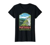 Whiteside Mountain Nantahala National Forest North Carolina Value Graphic T-Shirt, Women, Black, L