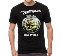 Whitesnake Come and Get It 1981 Mens T-Shirt Men Shirt Rock Tee Black