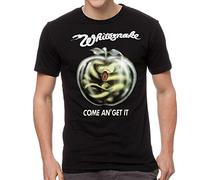 Whitesnake Come and Get It 1981 Mens T-Shirt Men Shirt Rock Tee Black XL