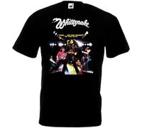 Whitesnake Live... in The Heart... t-Shirt Black Hard Rock Band S-5XL Black L Color L
