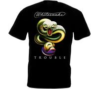 Whitesnake Trouble Hard Rock Men's T-Shirt Graphic Printed Black Tee L