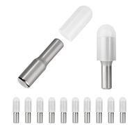 whitesnow 5mm & 1/4 Inch Stainless Steel Metal Shelf Pegs Pins Replacement Kitchen Cabinet Shelves Support Holders for Bookshelf Bookcase Cupboard Adjustable Wood Glass Shelving