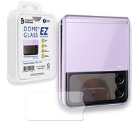 Whitestone 2PACK EZ GLASS Screen Protector for Galaxy Z Flip 3 2021, Mirror Type Tempered Glass Shield [Easy Install] - Two Pack