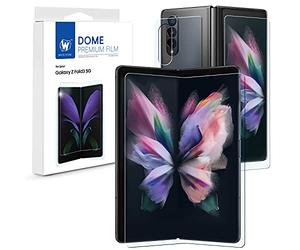 Whitestone Dome [1SET 3PCS] for Galaxy Z Fold 3 Premium Film Screen Protector Anti-Shock,HD Clear,Self Healing EPU Film for Galaxy Z Fold 3