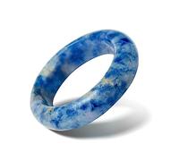WHITESTONE JEWELRY CO. Birthstone Band Ring for Women and Men | Stackable 6mm Wide | Made from High-Grade Natural Stones | Maya Stone Ring Collection, 5 UK, Stone Gemstone, Sodalite