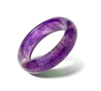 WHITESTONE JEWELRY CO. Birthstone Band Ring for Women and Men | Stackable 6mm Wide | Made from High-Grade Natural Stones | Maya Stone Ring Collection, Stone, Amethyst