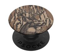 Whitetail Deer Bottomland Camo Hunting Forest Camouflage PopSockets Adhesive PopGrip