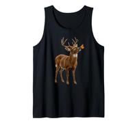 Whitetail Deer Butterfly Wildlife Nature Buck Tank Top
