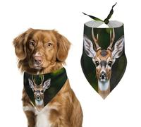 Whitetail Deer Fawn Dog Bandanas for Feeding Grooming, Triangle Pet Bibs Washable Pets Scarf for Cats & Dogs