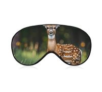 Whitetail Deer Fawn Eye Mask for Women & Men, Breathable & Adjustable Eye Cover, Ultra Soft Sleep Mask, Lightweight Travel Blindfold for Airplane, Nap, Night Sleeping