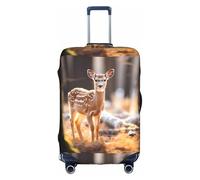 Whitetail Deer Fawn in Wilderness Stag Durable Elastic Suitcase Cover - Protect and Distinguish Your Luggage
