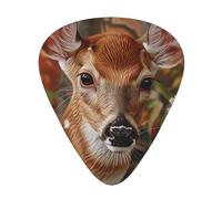 Whitetail Deer Fawn In Wilderness Stag - Guitar Picks-12 Pack Includes Thin, Medium & Heavy Gauges, Best Gift for Guitar Lovers
