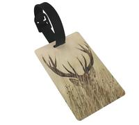 Whitetail Deer Fawn in Wilderness Stag Luggage Tags Suitcases Handbag Tag Labels with Name Id Quickly Identify Travel Essential