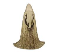 (Whitetail Deer Fawn in Wilderness Stag) Print Hooded Cape For Teenagers Costume Party, Halloween Hooded Cape Soft and Elastic,S