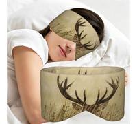 Whitetail Deer Fawn in Wilderness Stag, Sleep Mask for Home Travel, Full Eye Covers Light Blocking Eye Mask Sleep Eye and Ear Muffs