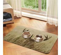 Whitetail Deer Fawn In Wilderness Stag,Waterproof Pet Feeding Mat,PU Leather Placemats for Cat Dog Water Bowl,Food Mats,40x60cm