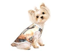 Whitetail Deer Fawn in Wilderness Stag1 Print Dog Shirt Summer Pet T-Shirts Stretchy Cats Dogs Tee Shirt Sleeveless Tank Top Dog Vest